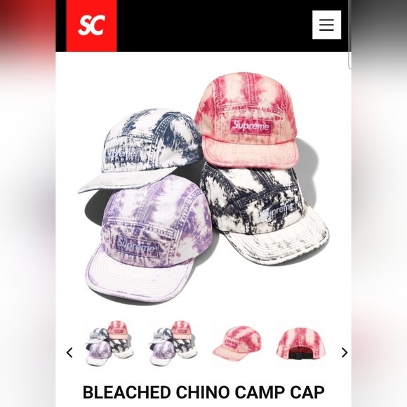 Supreme Bleached Chino Camp Cap *SS24* *NWT* - Picture 3 of 5